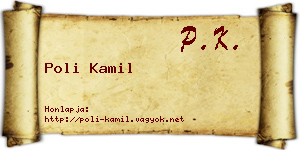 Poli Kamil névjegykártya